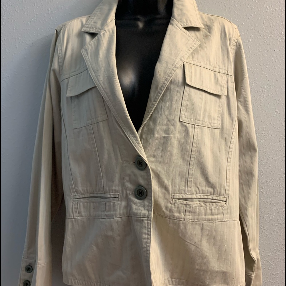 STO outfitters khaki blazer size large guc